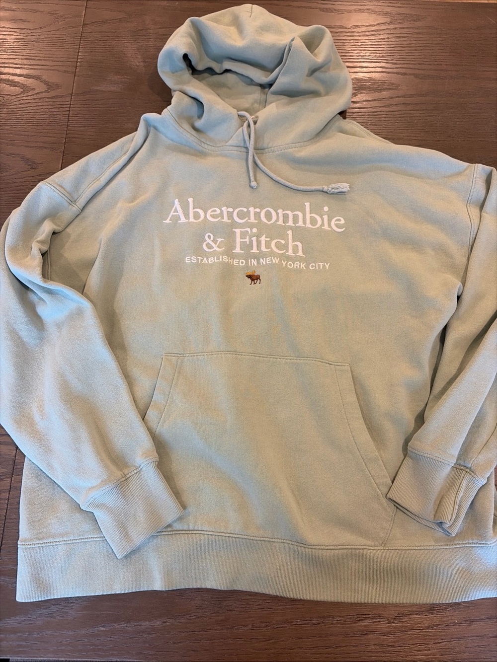 Abercrombie & Fitch Sage Green Logo Pullover Hoodie xxl